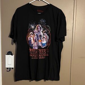Stranger Things Black Graphic T-Shirt